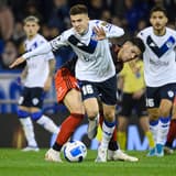 Maximo Perrone playing for Velez