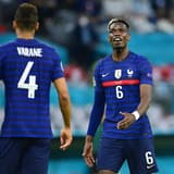 Paul Pogba and Raphael Varane at Euro 2020