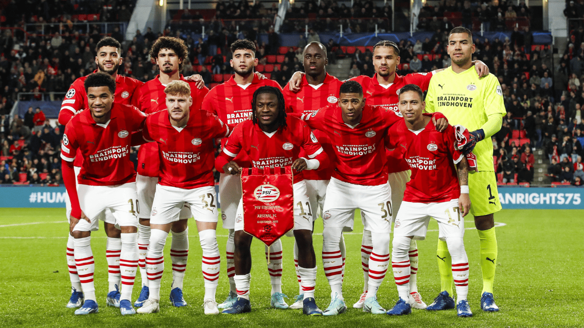 PSV, teamfoto, 2023/24, vs Arsenal (Champions League)