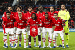 PSV, teamfoto, 2023/24, vs Arsenal (Champions League)