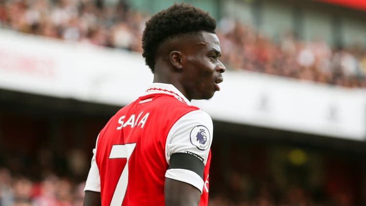 Bukayo Saka is de meest waardevolle speler van Arsenal volgens het algoritme van FootballTransfers.