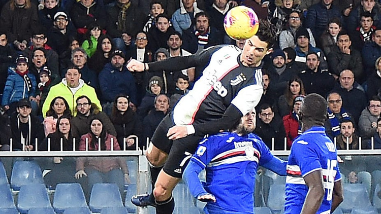Ronaldo scoring for Juventus