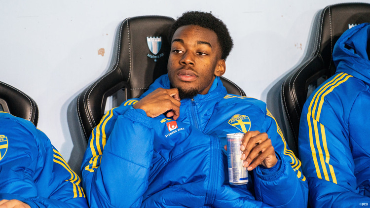 Anthony Elanga on Sweden duty