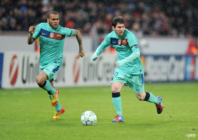 Dani Alves and Messi