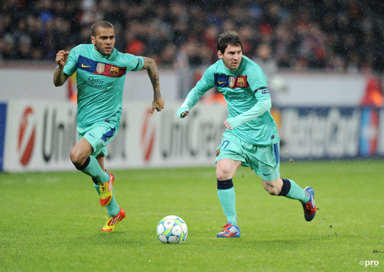 Dani Alves and Messi