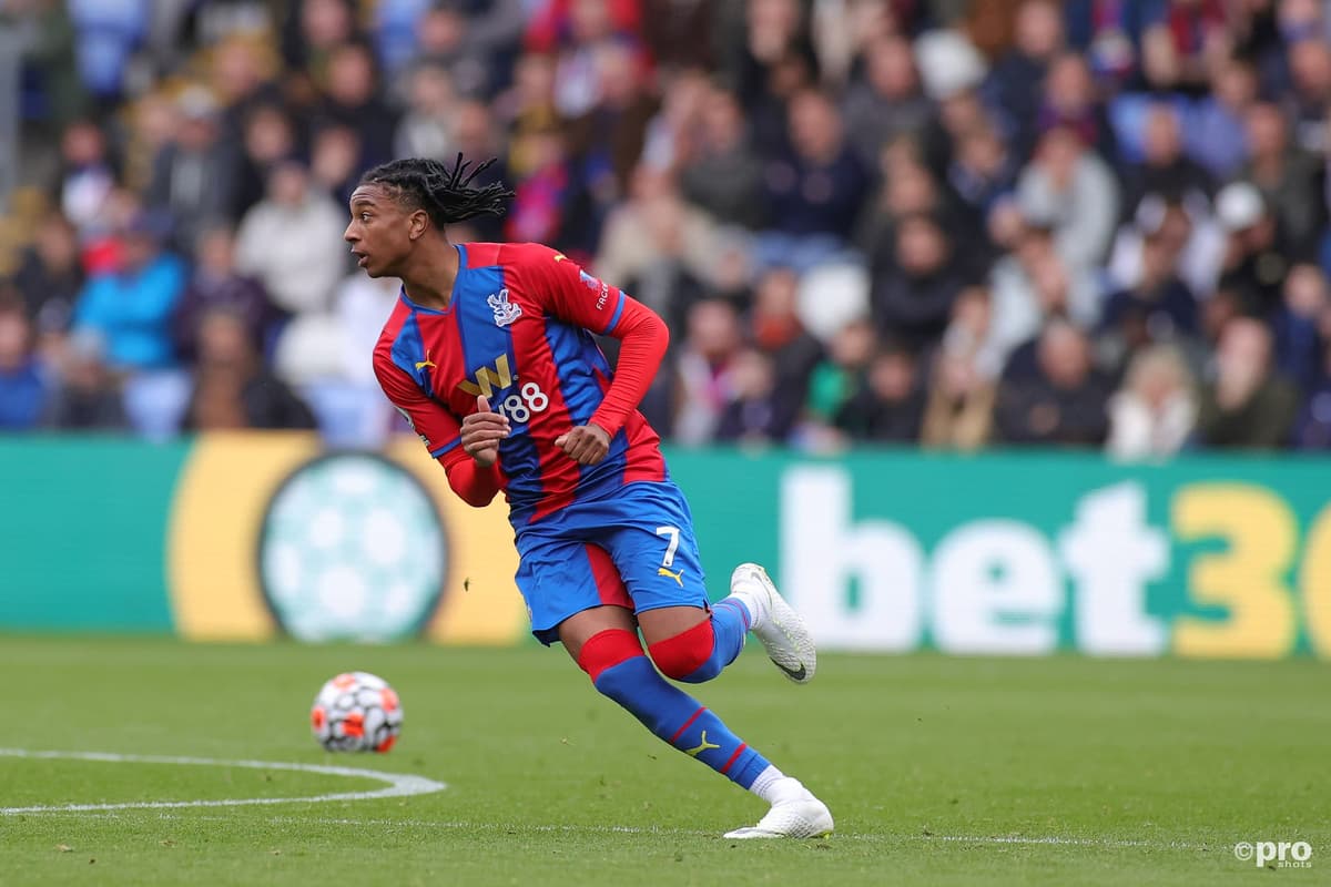 Michael Olise playing for Crystal Palace v Chelsea, 2021/22, Premier League