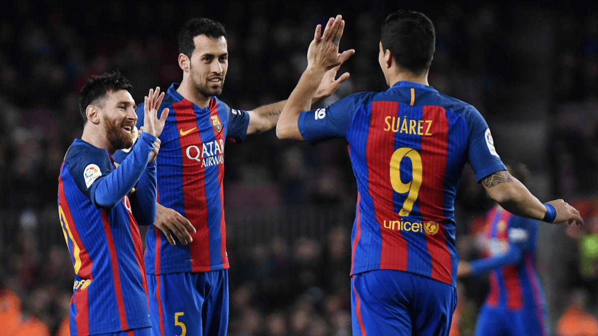 Messi, Suarez and Busquets at Barcelona
