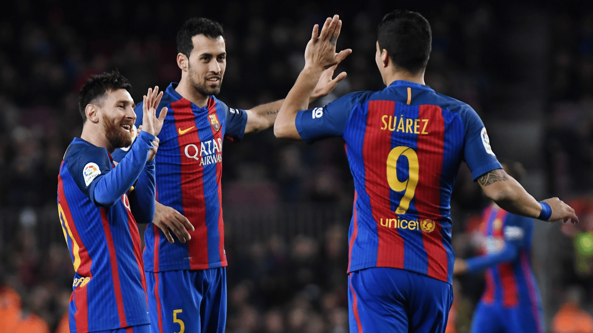 Messi, Suarez and Busquets at Barcelona