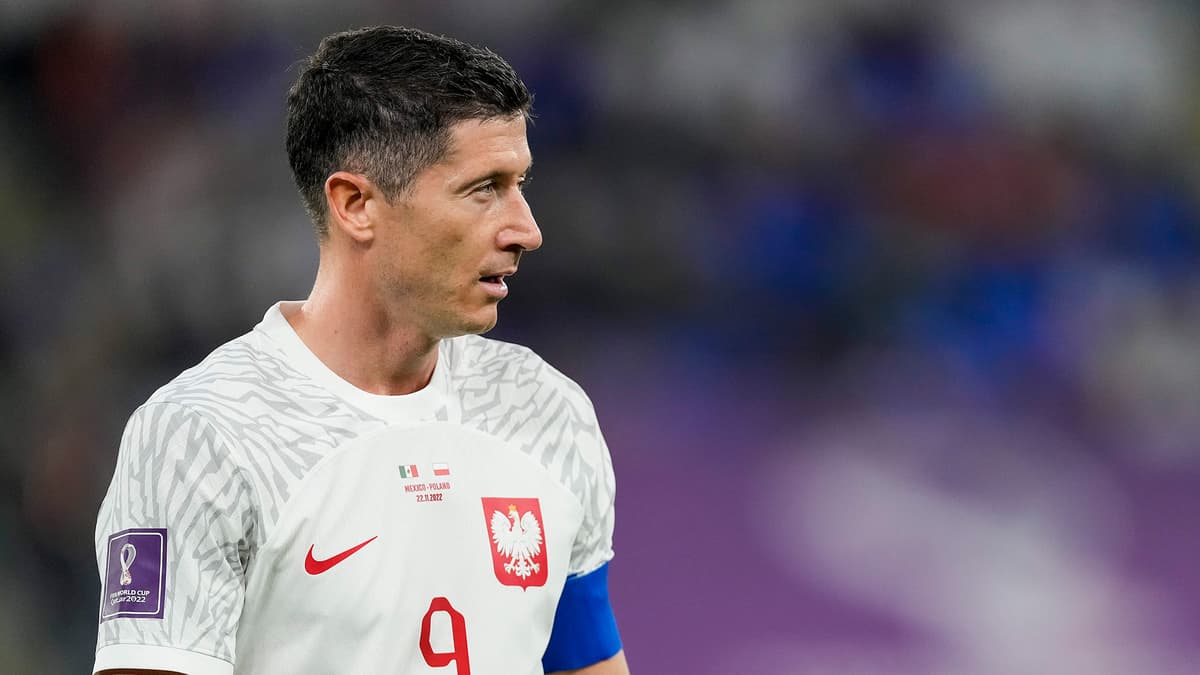 Robert Lewandowski in action for Poland.