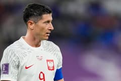 Robert Lewandowski in action for Poland.