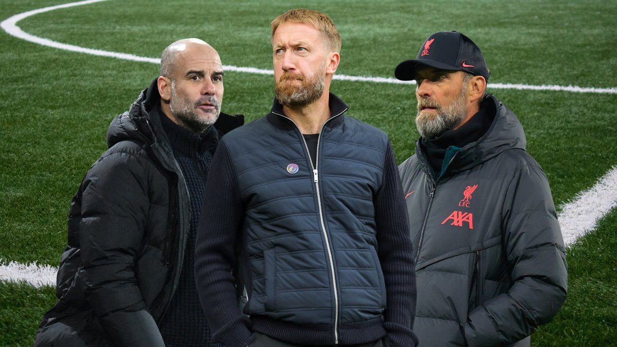 Pep Guardiola, Graham Potter, Jurgen Klopp