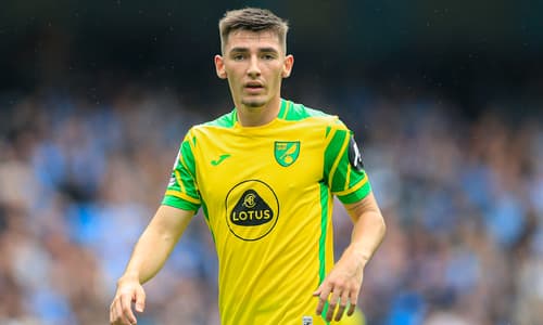 Billy Gilmour playing for Norwich City on loan from Chelsea