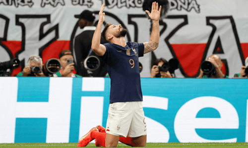 Olivier Giroud, WK 2022, Frankrijk - Polen