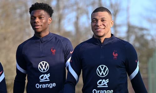 Aurelien Tchouameni, Kylian Mbappe, France, 2022