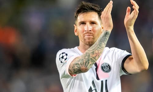 Lionel Messi makes his first PSG start against Club Brugge