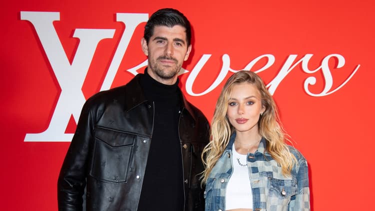 Thibault Courtois with wife Mishel Gerzig