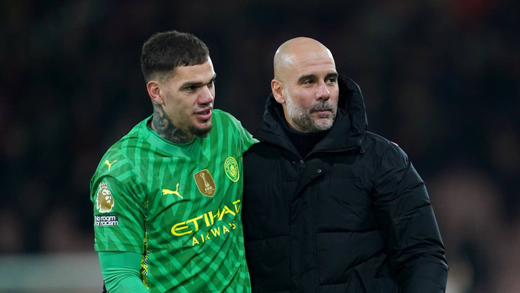 Pep Guardiola (right) is on the lookout for a replacement for Ederson