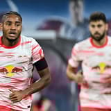 Nkunku and Gvardiol in action for RB Leipzig.