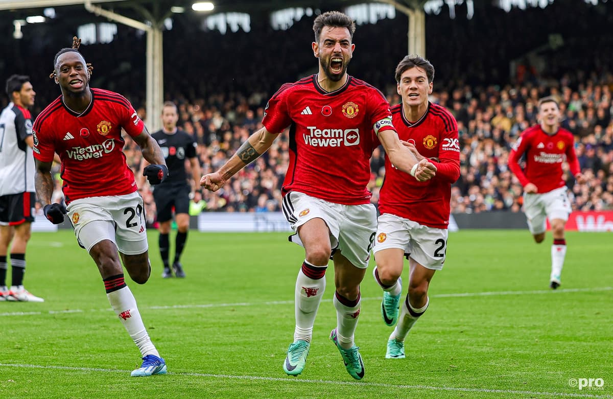 Bruno Fernandes scoring for Man Utd