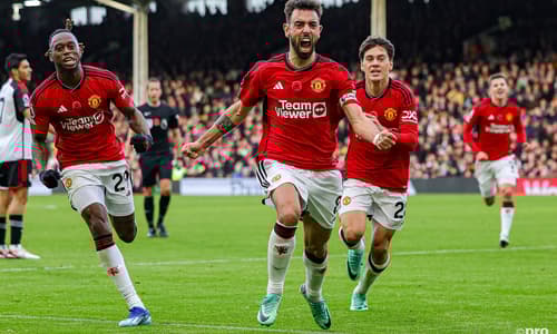 Bruno Fernandes scoring for Man Utd