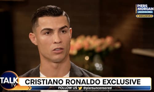 Cristiano Ronaldo, Piers Morgan, screenshot