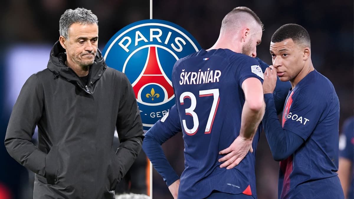 Luis Enrique, Milan Skriniar, Kylian Mbappe, PSG, 2023/24