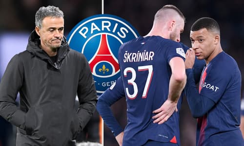 Luis Enrique, Milan Skriniar, Kylian Mbappe, PSG, 2023/24