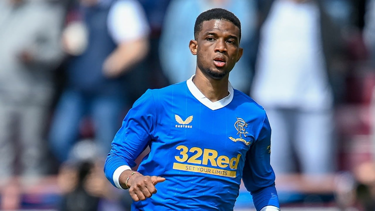 Amad Diallo playing for Rangers