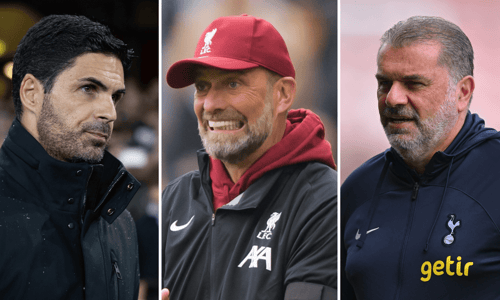 Mikel Arteta, Jurgen Klopp, Ange Postecoglou