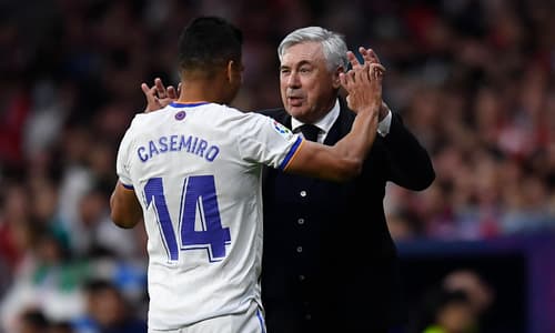 Casemiro and Carlo Ancelotti at Real Madrid