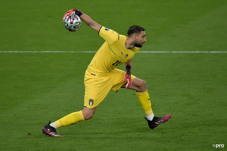Gigi Donnarumma playing for Italy at Euro 2020