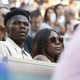 Aurelien Tchouameni of Real Madrid watches the French Open tennis, 2023