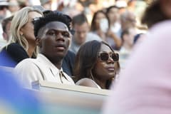 Aurelien Tchouameni of Real Madrid watches the French Open tennis, 2023