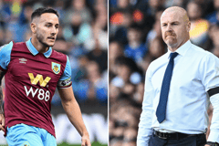 Sean Dyche and Josh Brownhill
