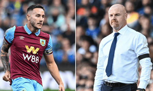 Sean Dyche and Josh Brownhill