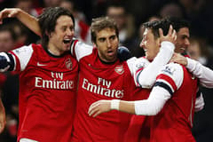 Tomas Rosicky, Mathieu Flamini, Mikel Arteta, Mesut Ozil, Arsenal