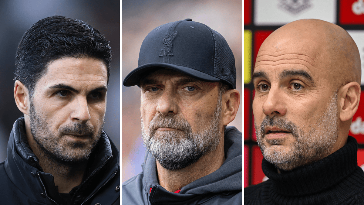 Mikel Arteta, Jurgen Klopp, Pep Guardiola, 2023/24