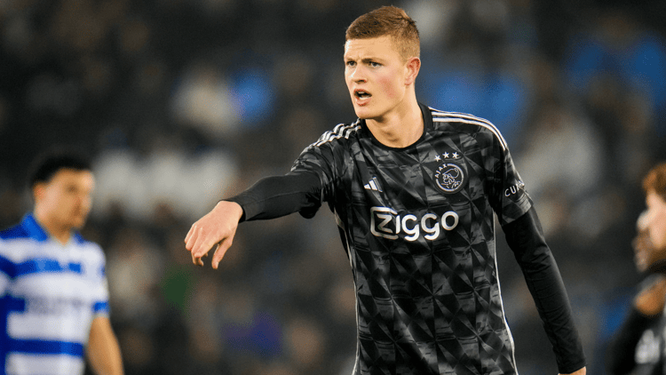 Dies Janse in het shirt van Ajax.