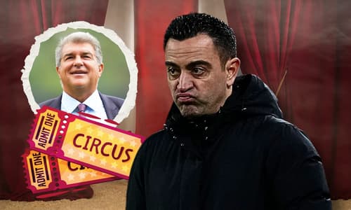 Xavi, Joan Laporta, Barcelona, circus