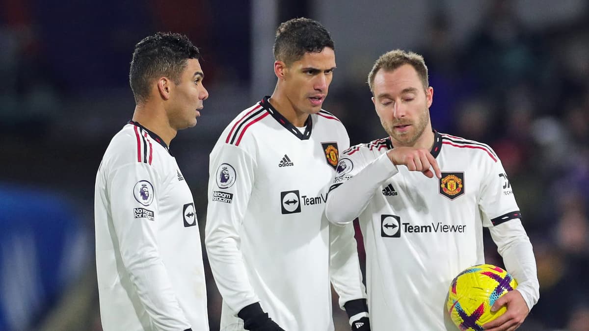 Casemiro, Raphael Varane and Christian Eriksen.