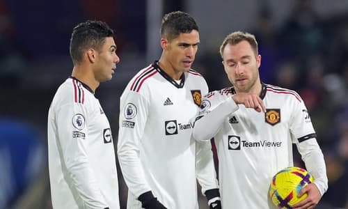 Casemiro, Raphael Varane and Christian Eriksen.