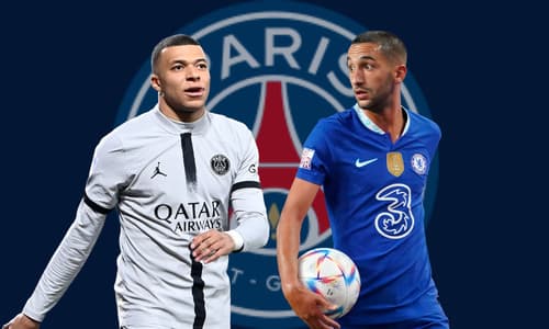 Kylian Mbappe, Hakim Ziyech, PSG, 2022/23
