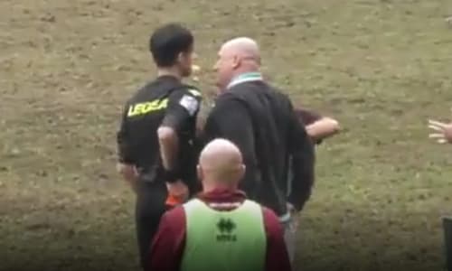 Italian referee Andrea Felis punched by manager Giovanni Alosi 