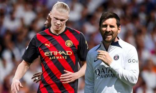 Erling Haaland, Lionel Messi, Man City, PSG, 2022/23