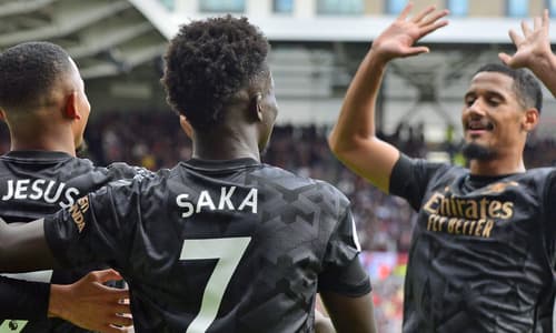 Gabriel Jesus, Bukayo Saka and William Saliba