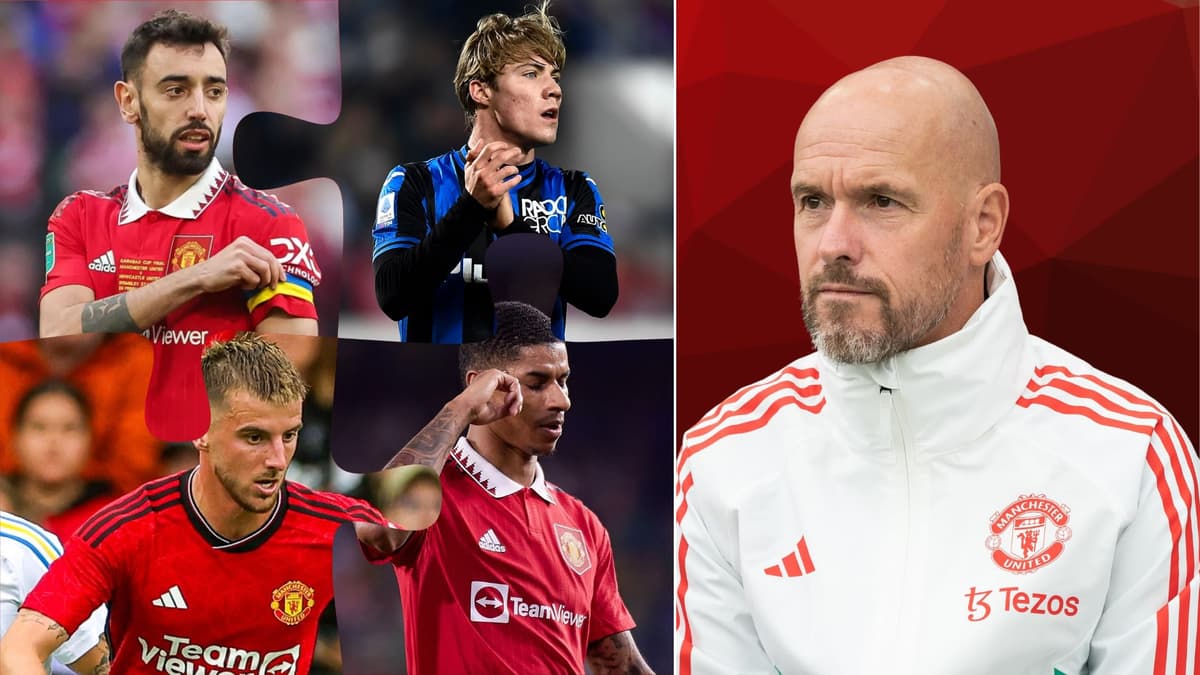 Bruno Fernandes, Rasmus Hojlund, Mason Mount, Marcus Rashford, Erik ten Hag