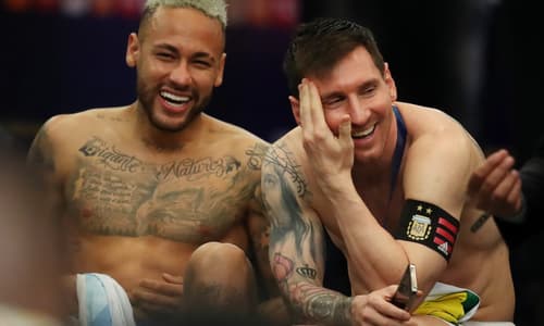 Lionel Messi and Neymar, Copa America final 2021