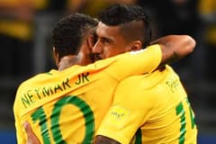 Neymar and Paulinho, Brazil