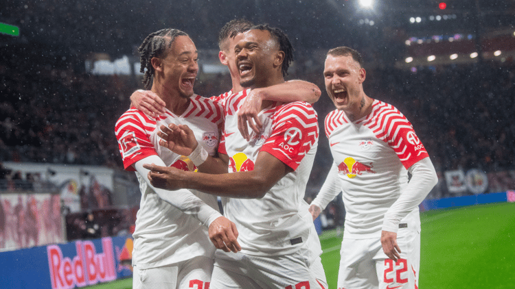 Xavi Simons (left) has been sensational for RB Leipzig.