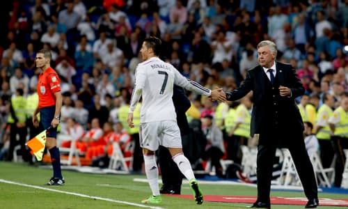 Cristiano Ronaldo and Carlo Ancelotti, Real Madrid